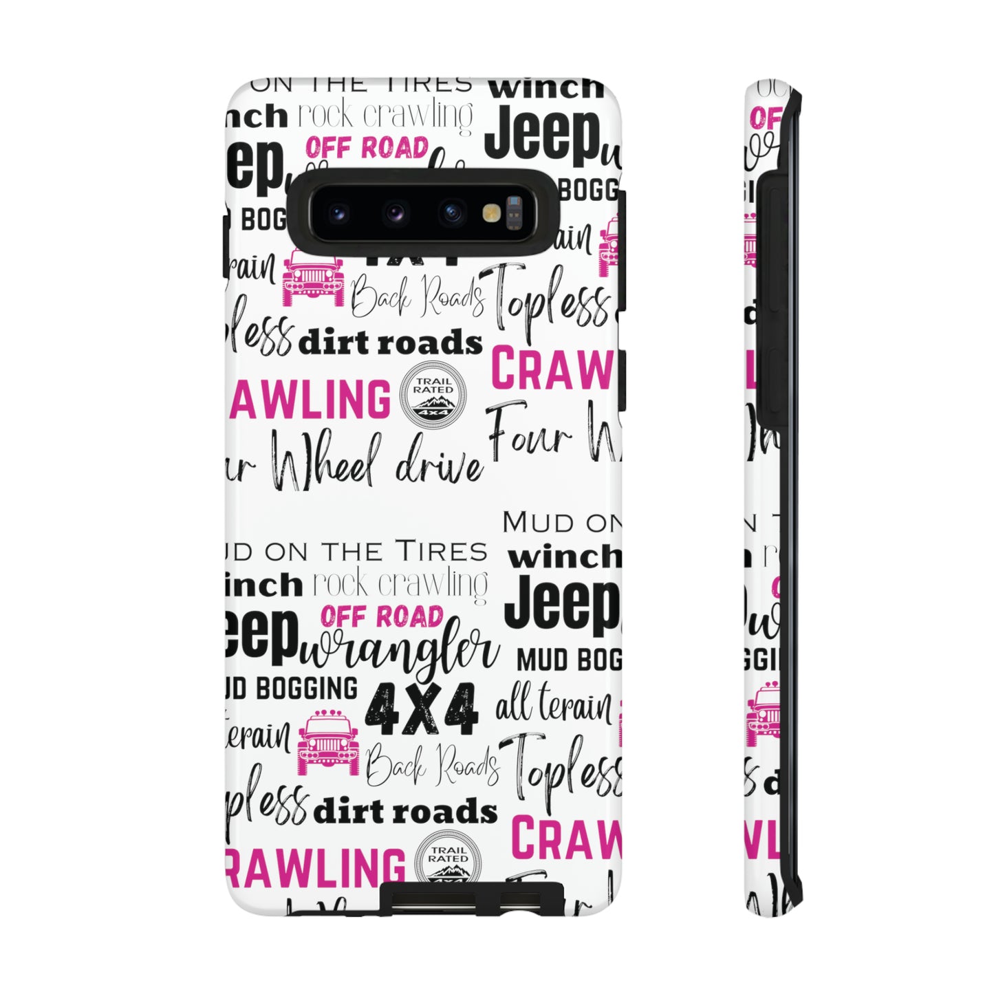 Off Road Subway Art Splash of Pink Protective Phone Case for Iphone, Samsung and Google Phones