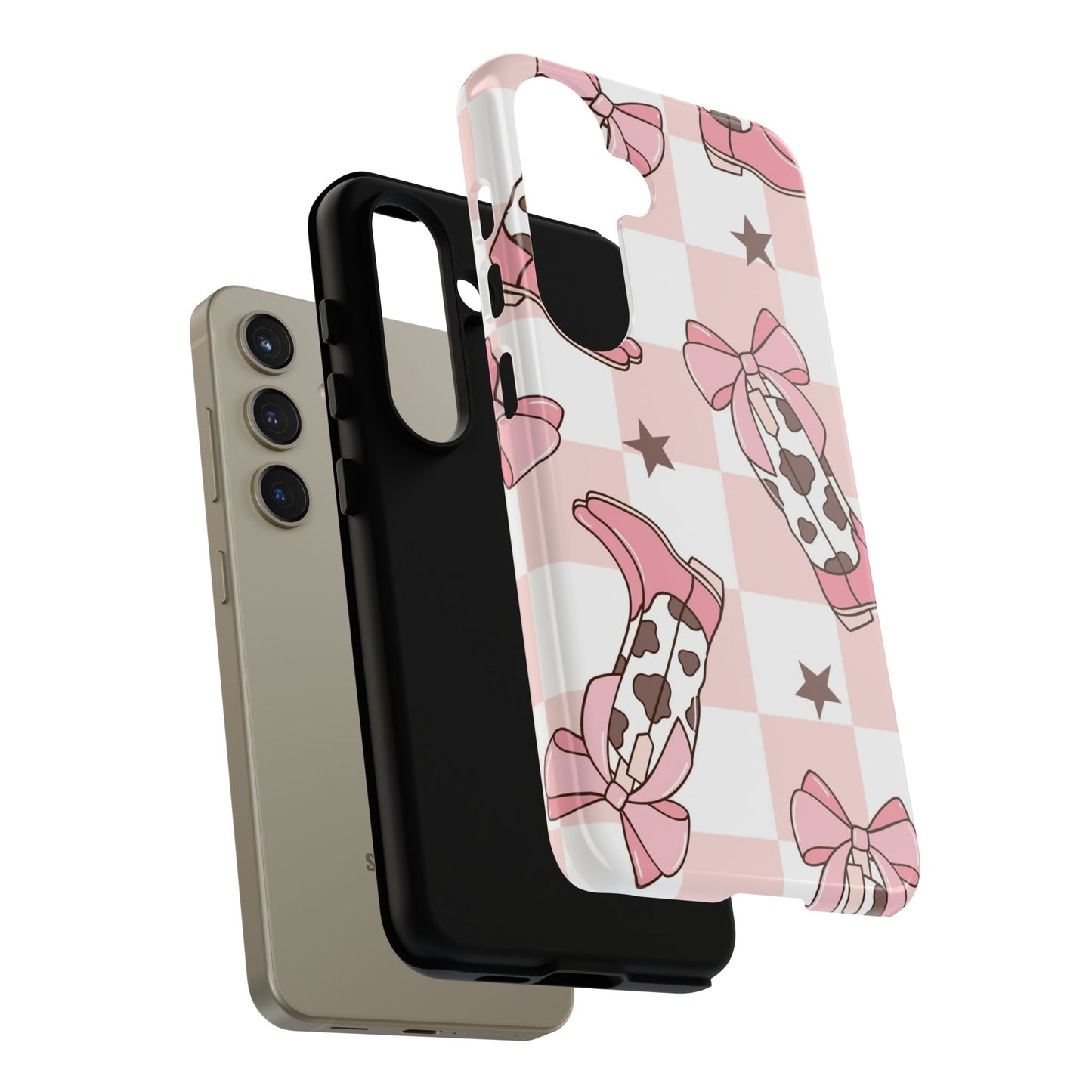 Cowboy Boots and Bows Protective Phone Case