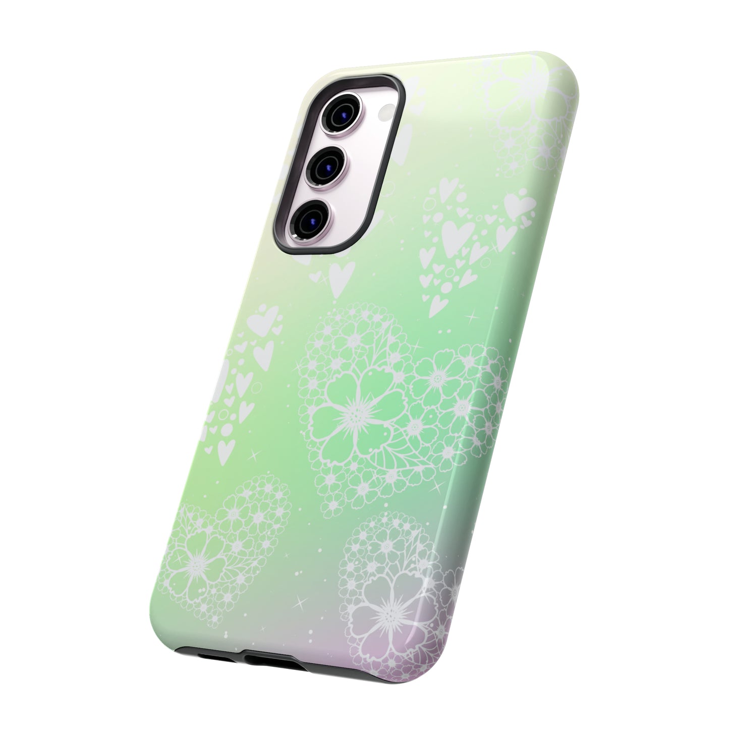 Pastel Heart Ombre Protective Case for Iphone, Google and Samsung