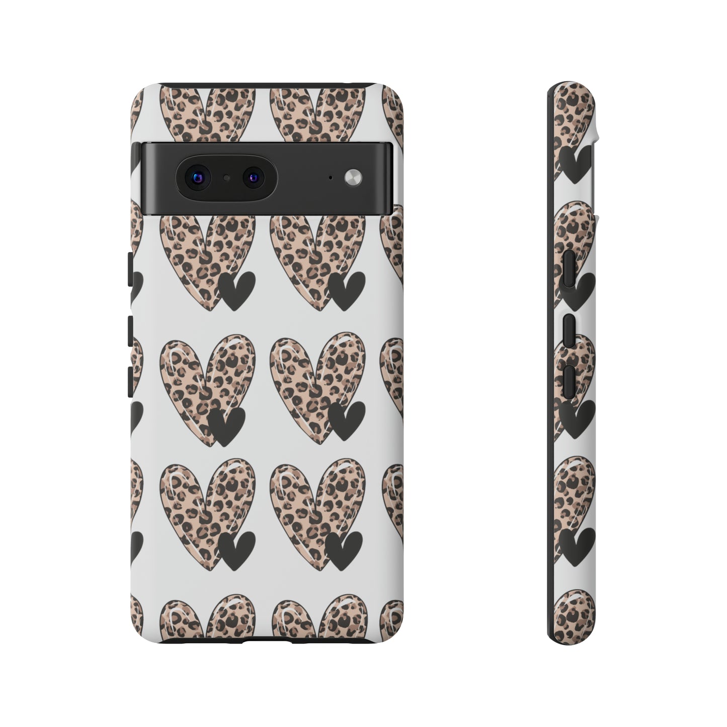 Leopard Hearts Protective Case for IPhone. Samsung and Google phones