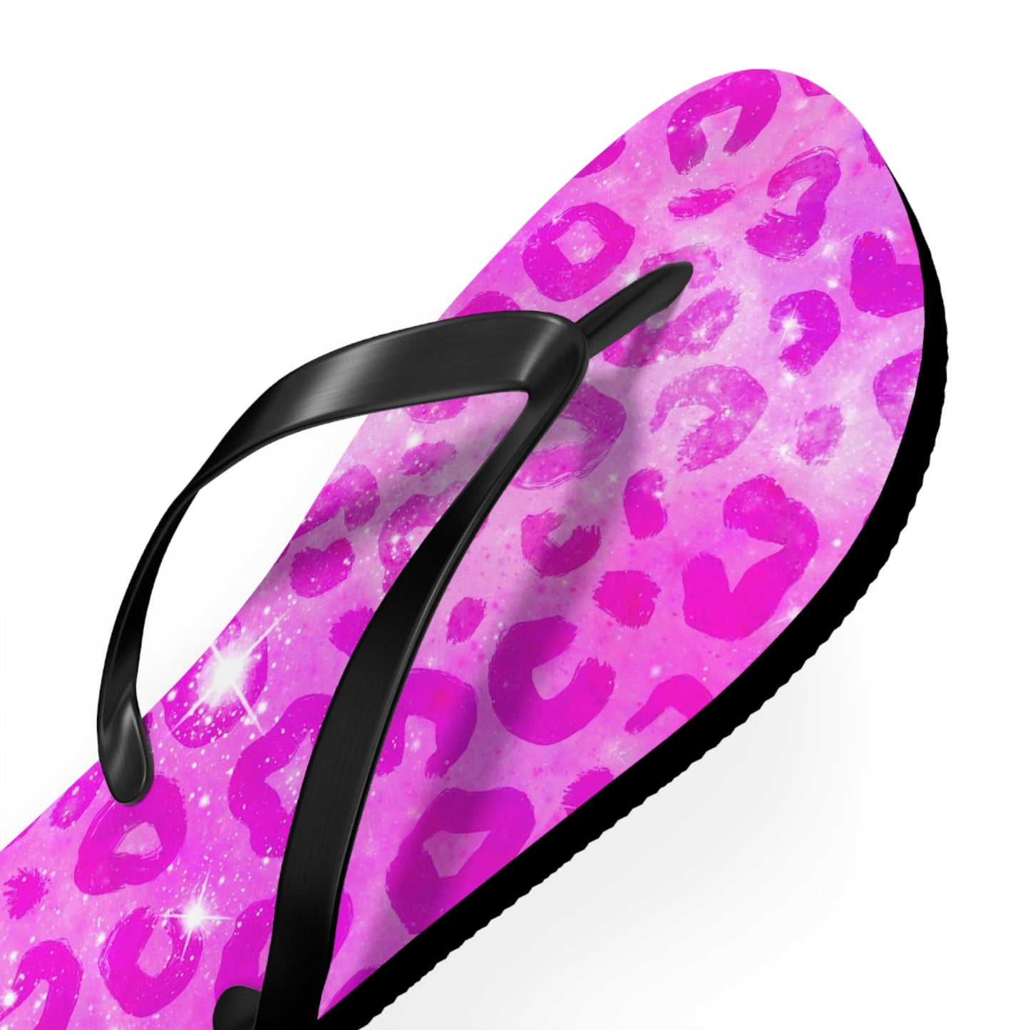 Hot Pink Leopard Flip Flops