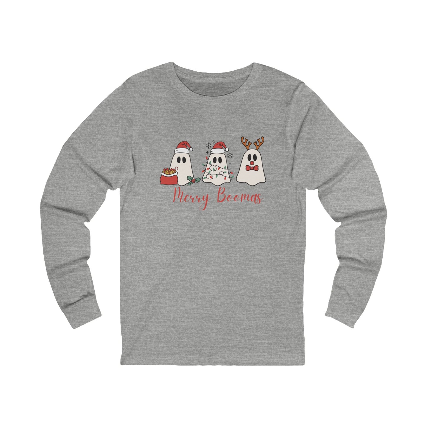 Merry Boomas Christmas Ghosts Unisex Jersey Long Sleeve Tee