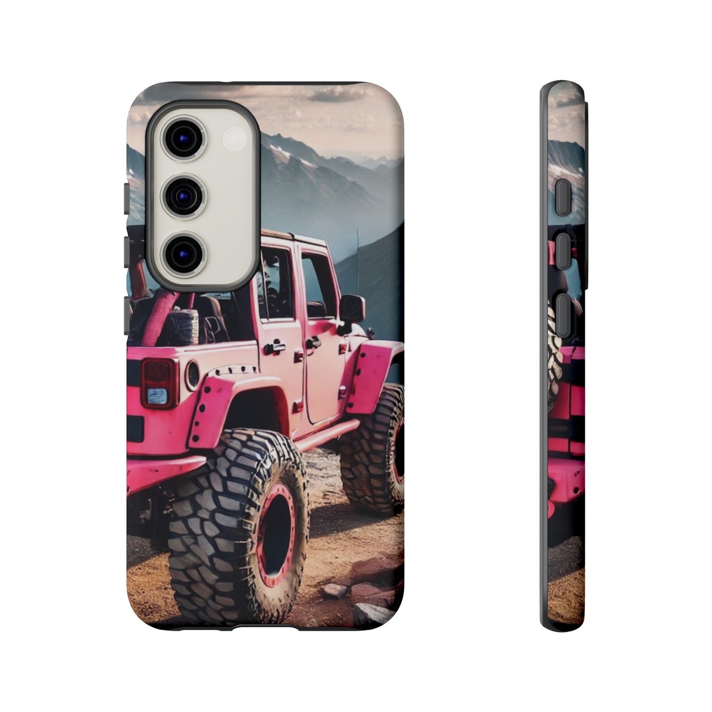 Pink Jeep Protective Phone Case