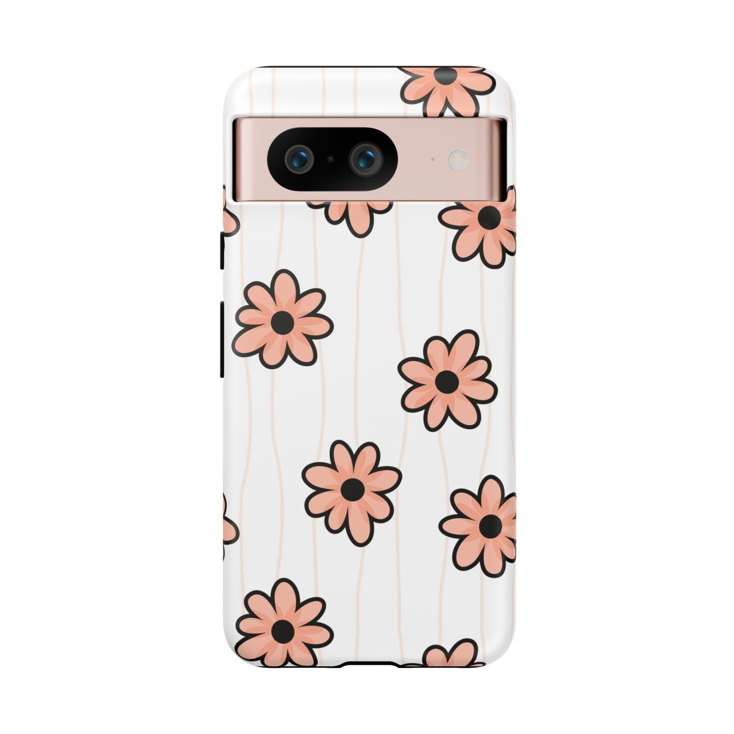 Pink Flowers Protective Phone Case