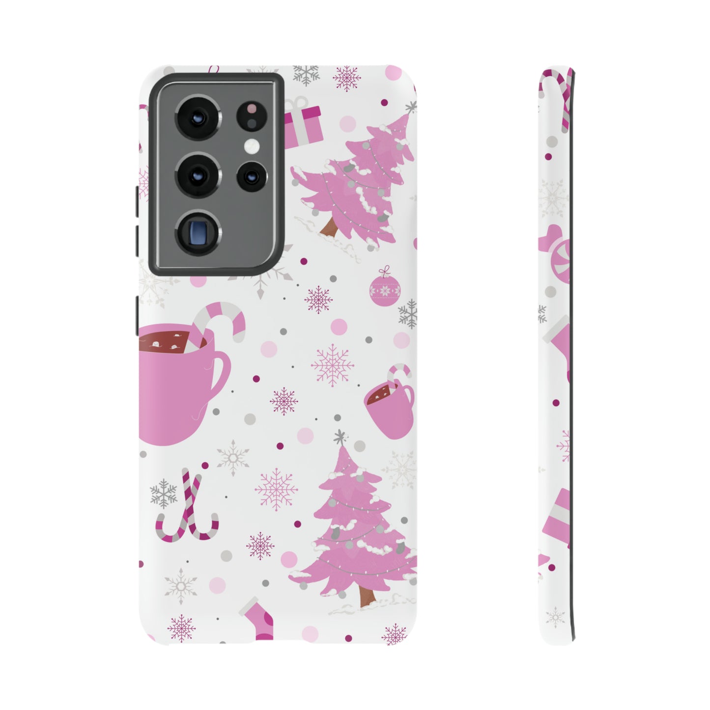 Pink Christmas Protective Case for Iphone, Samsung and