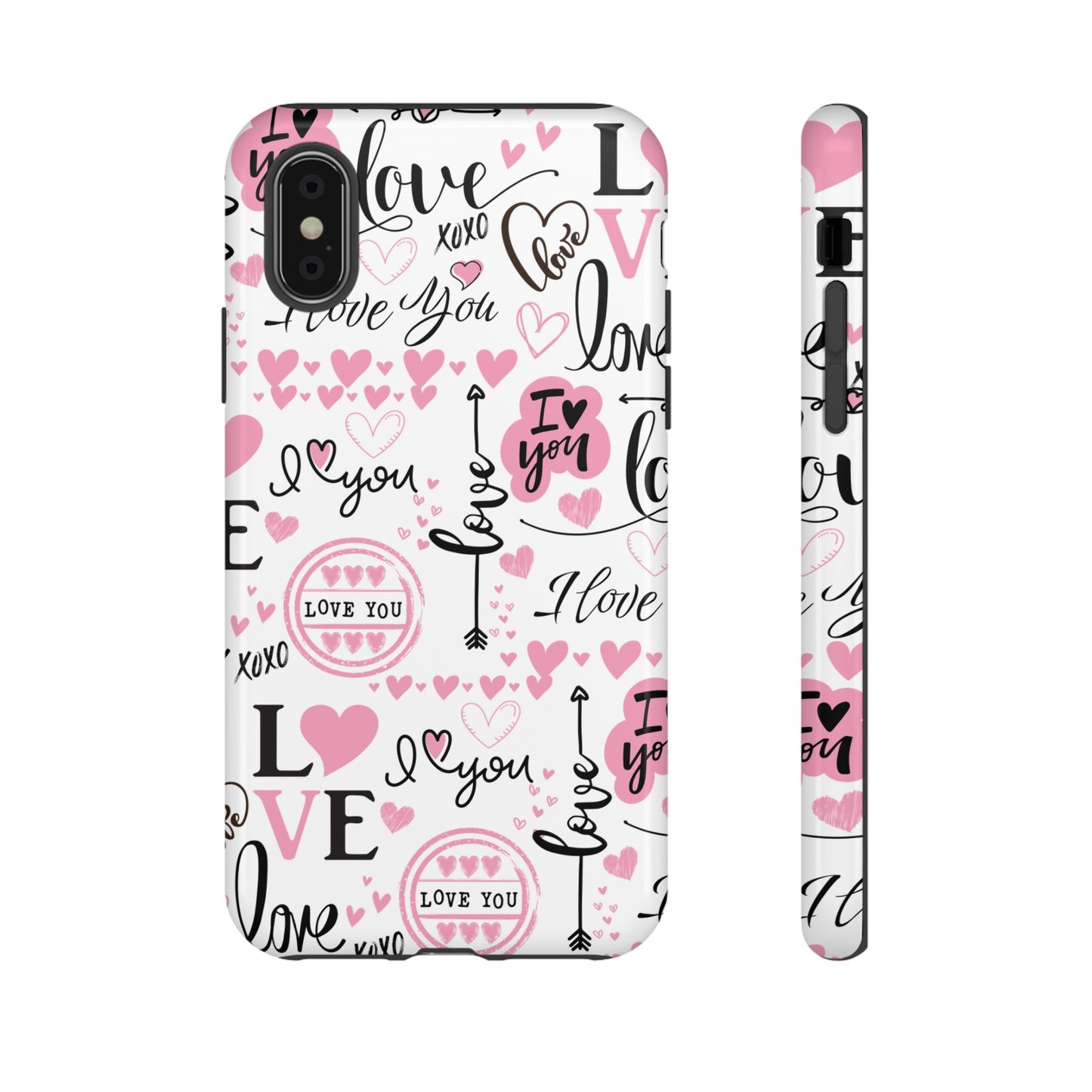 Valentine Love Pink Protective Phone Case for Iphone, Samsung and Google Devices