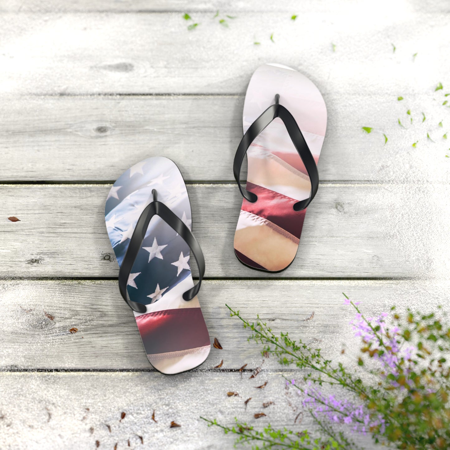 American Flag Summer Flip Flops