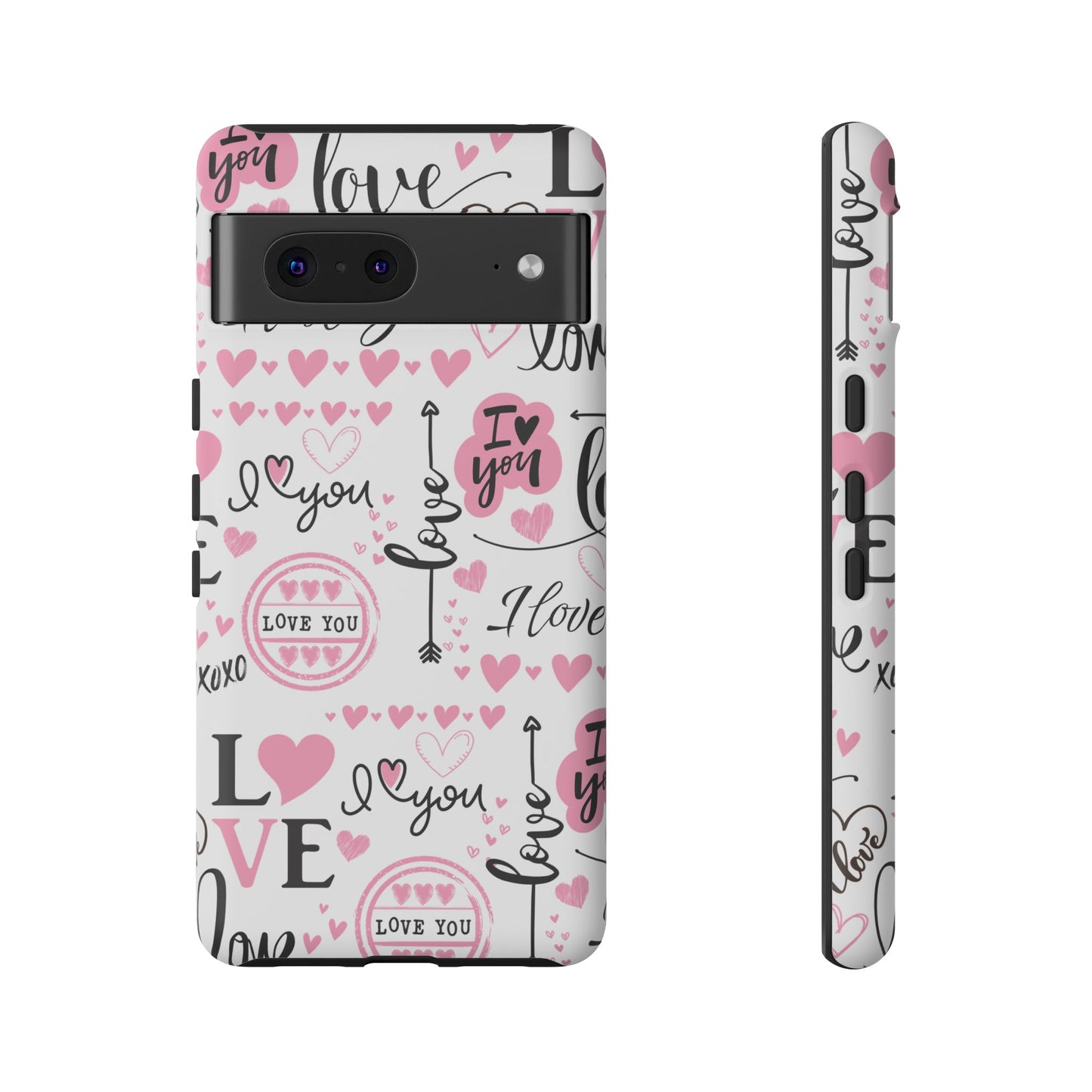 Valentine Love Pink Protective Phone Case for Iphone, Samsung and Google Devices