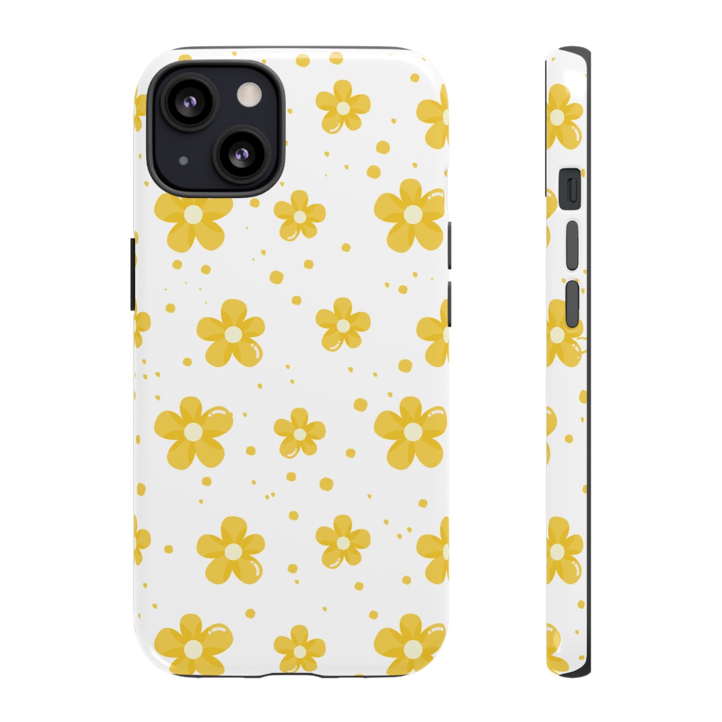 Yellow Flowers Protective Phone Case for Google, Apple and Samsung Phones