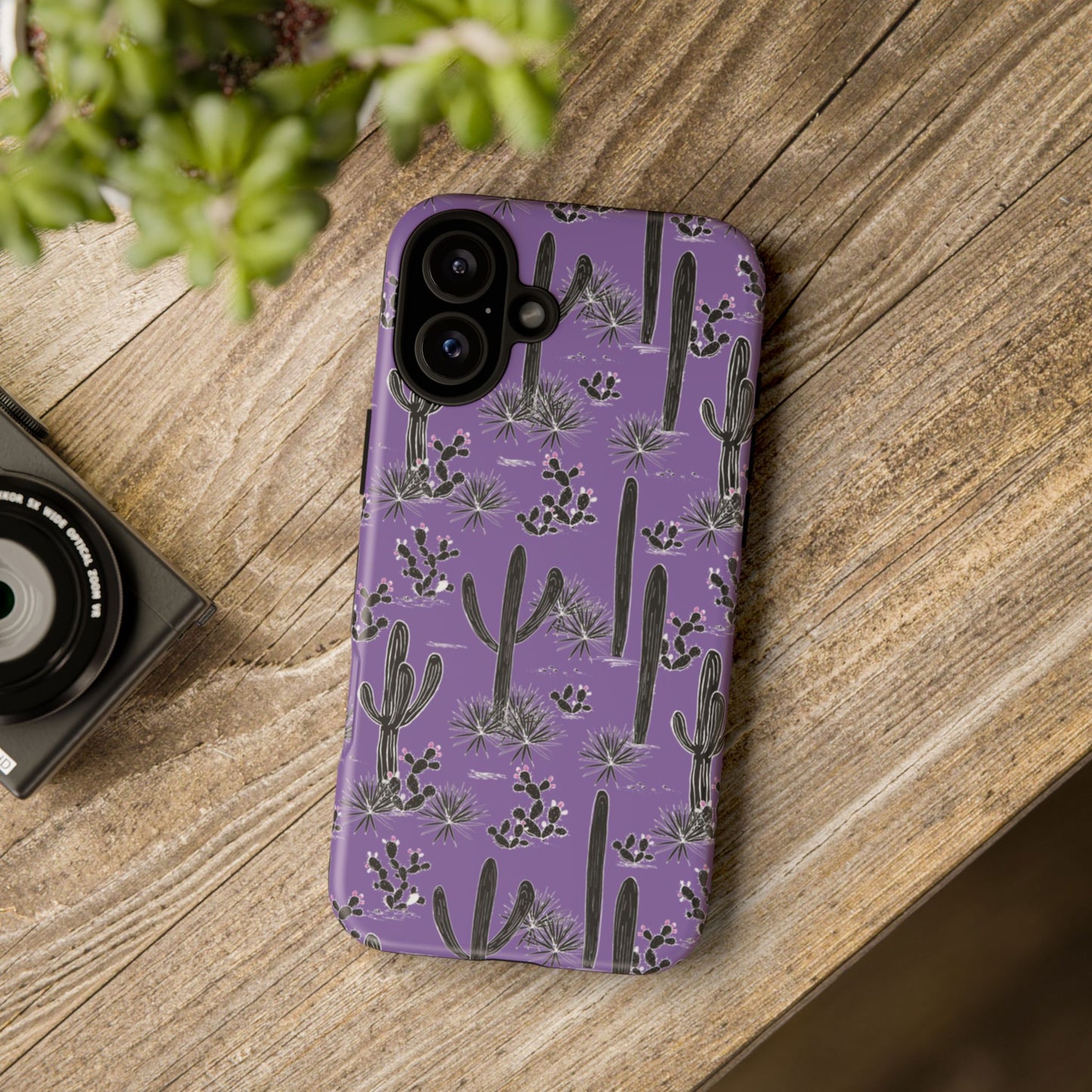 Purple Cactus Love Phone Case