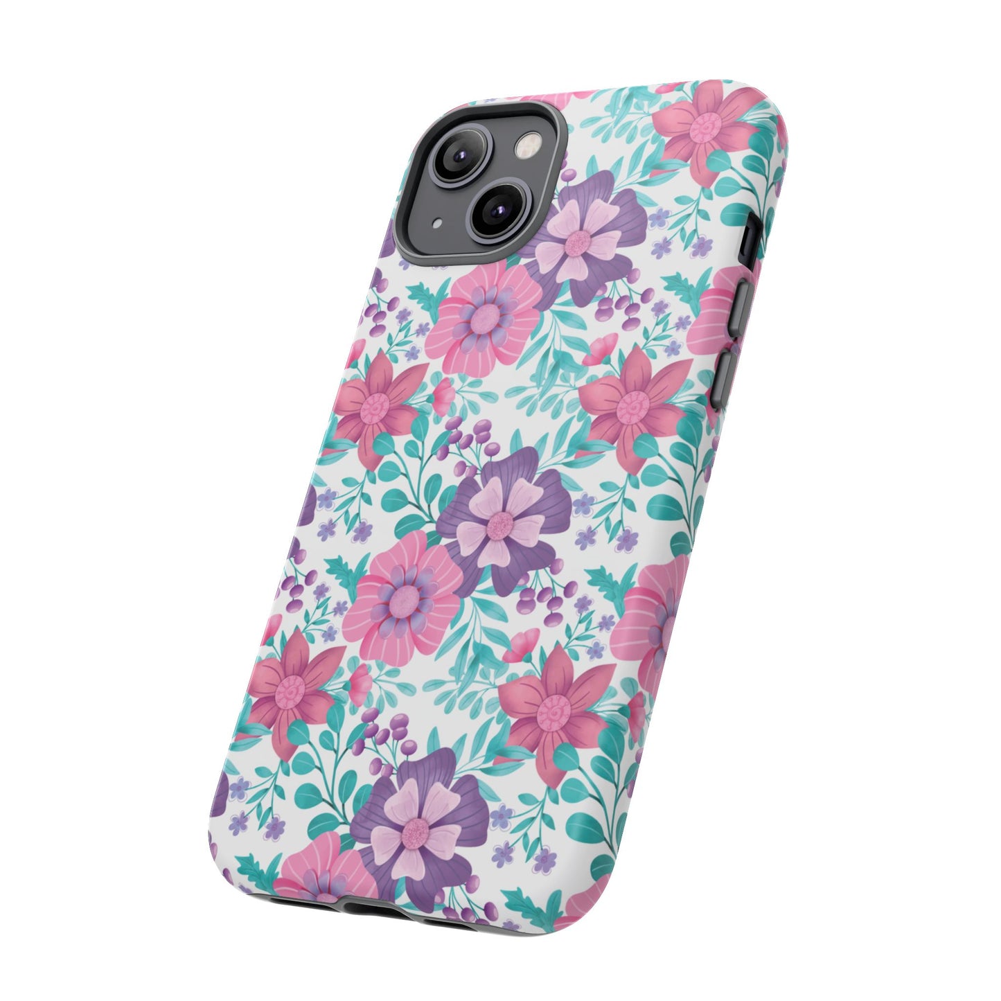 Pastel Flowers Protective Phone Case