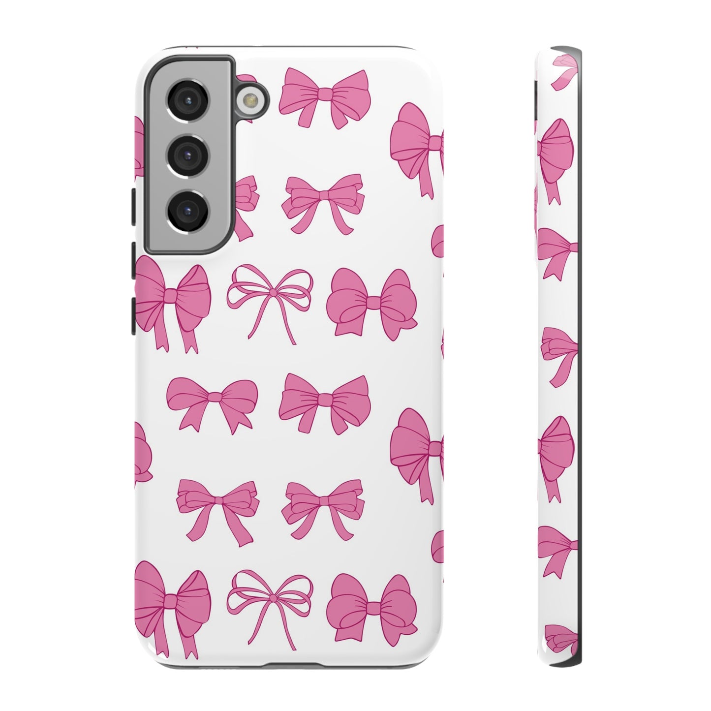 Pink Bows Protective Phone Case for Iphone, Samsung and Google Phones