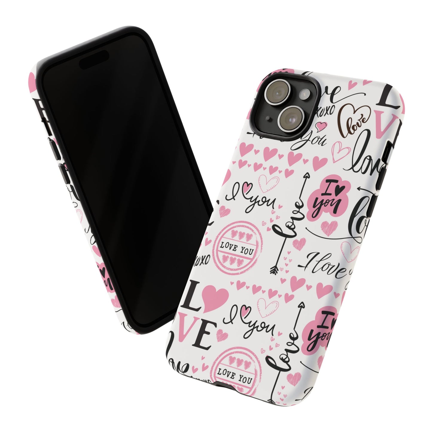 Valentine Love Pink Protective Phone Case for Iphone, Samsung and Google Devices