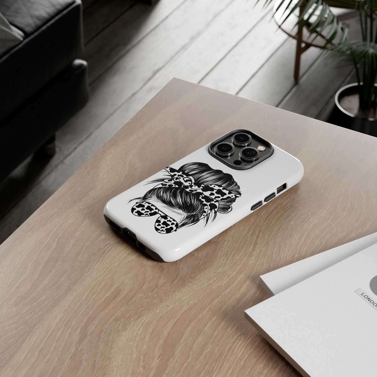 Cow Print Woman Mom Wife Protective Phone Case for Iphone, Samsung and Google Phones