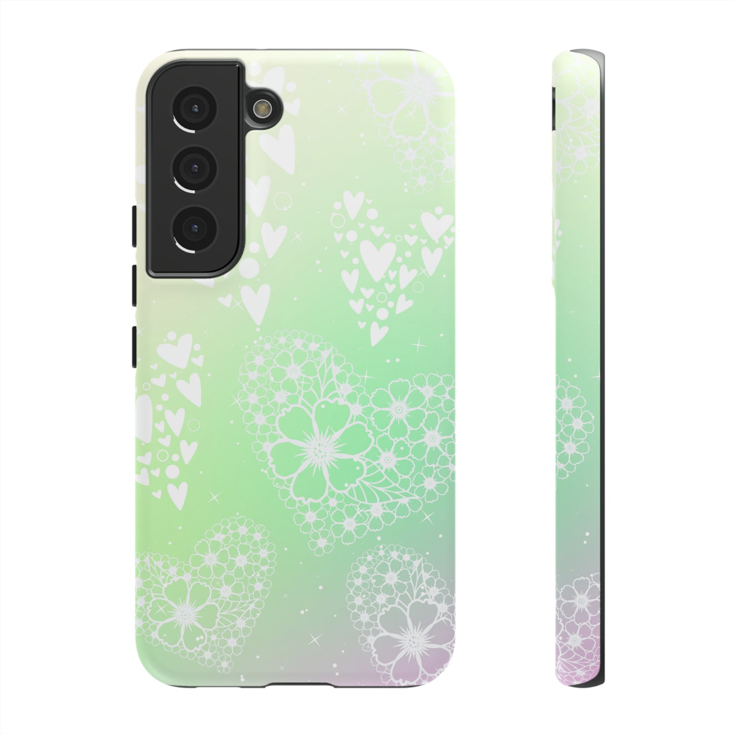 Pastel Heart Ombre Protective Case for Iphone, Google and Samsung