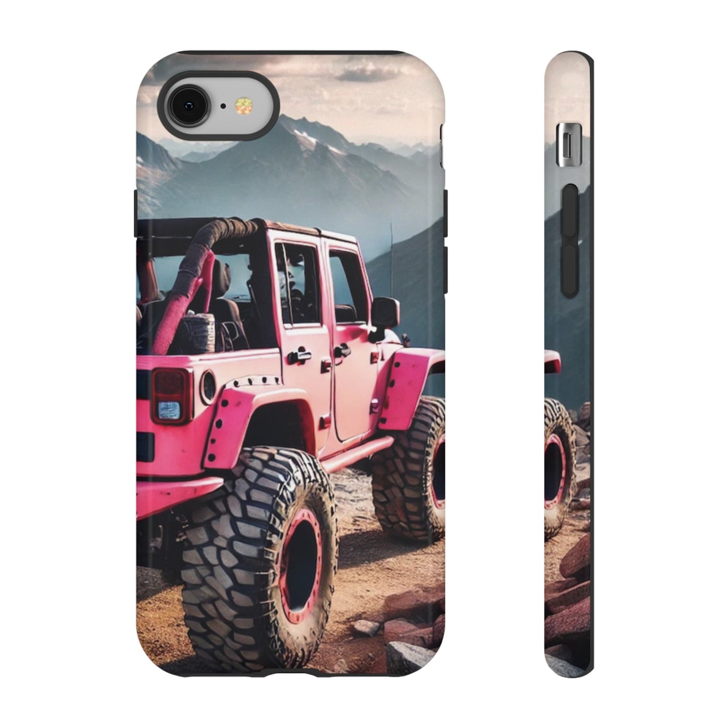 Pink Jeep Protective Phone Case