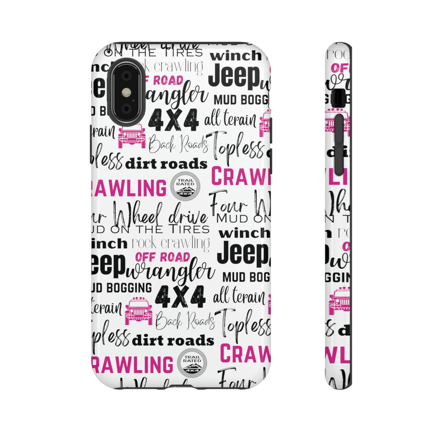 Off Road Subway Art Splash of Pink Protective Phone Case for Iphone, Samsung and Google Phones