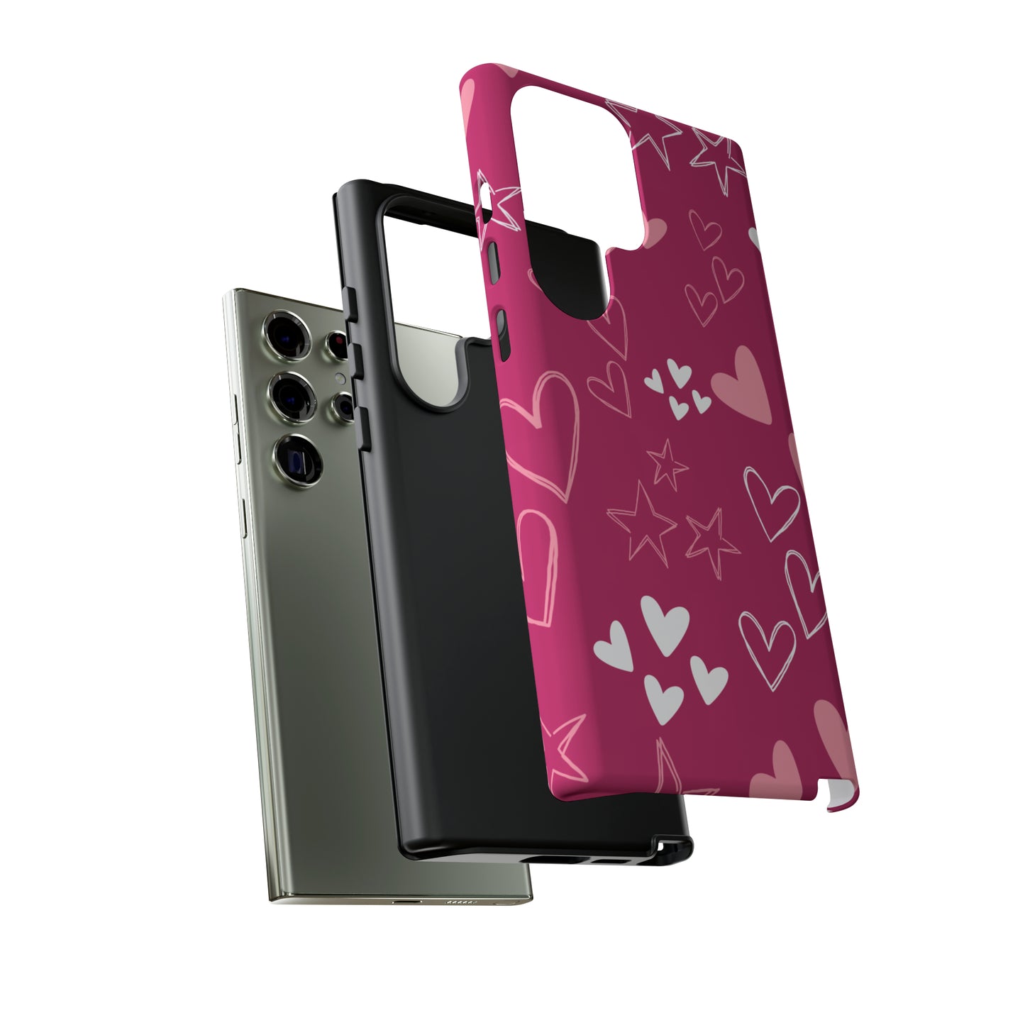 Heart and Stars Protective Case for Google, IPhone and Samsung phones