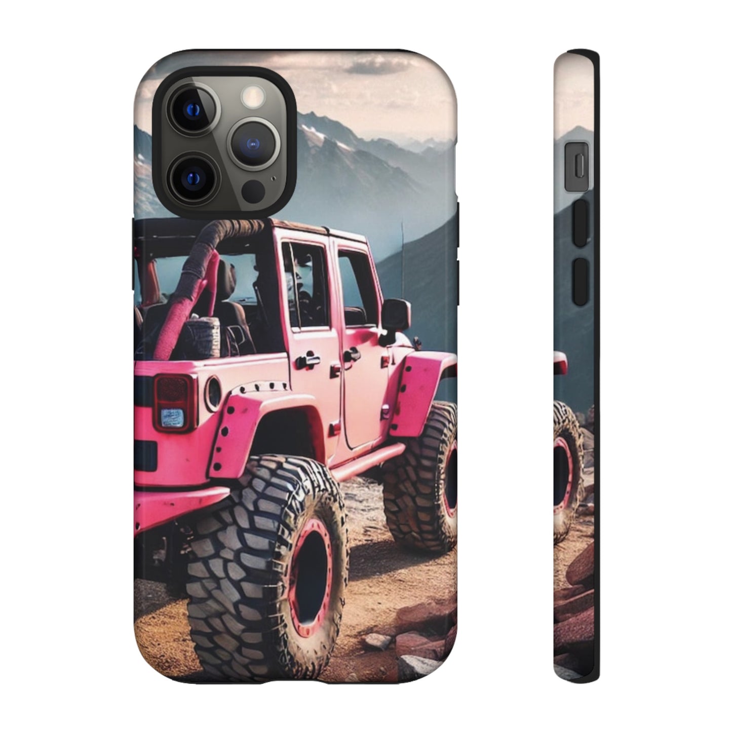 Pink Jeep Protective Phone Case