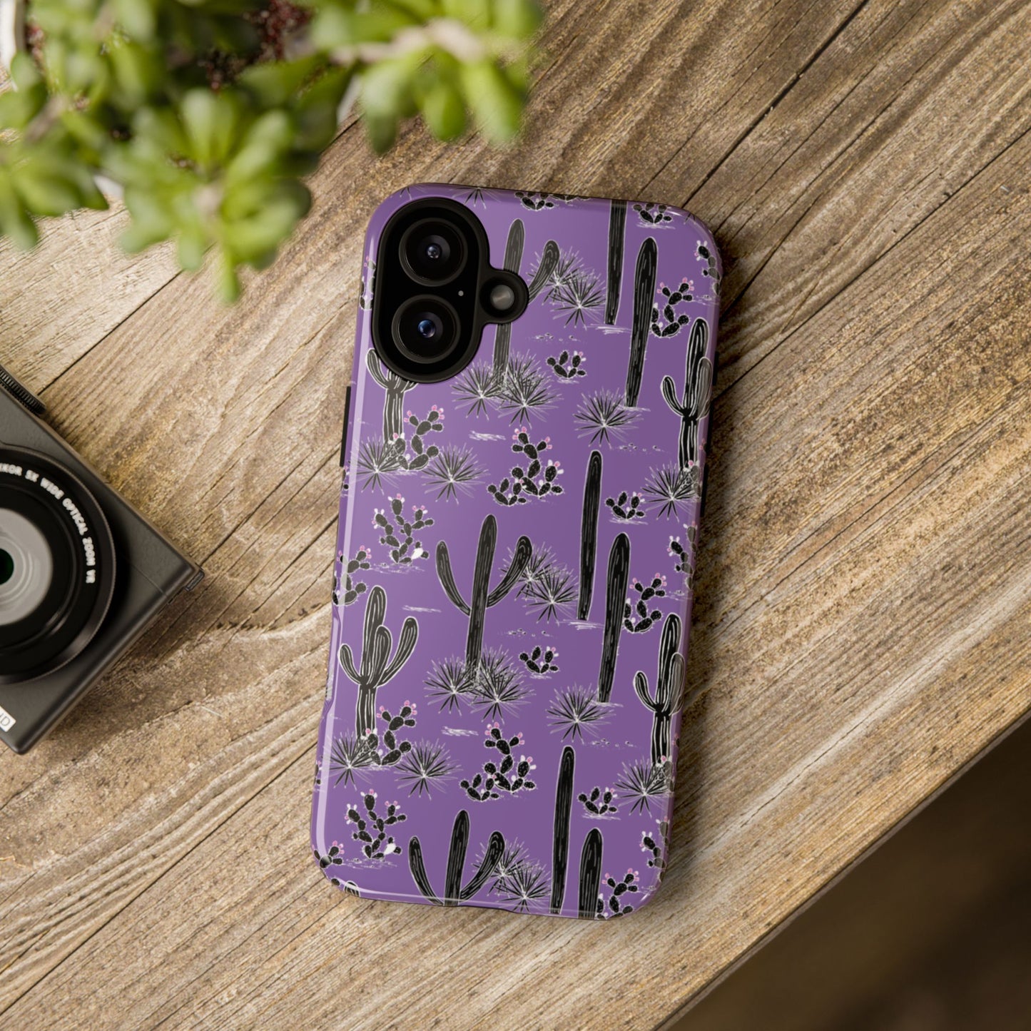 Purple Cactus Love Phone Case