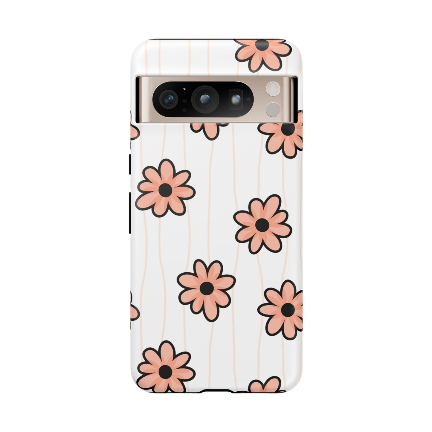 Pink Flowers Protective Phone Case