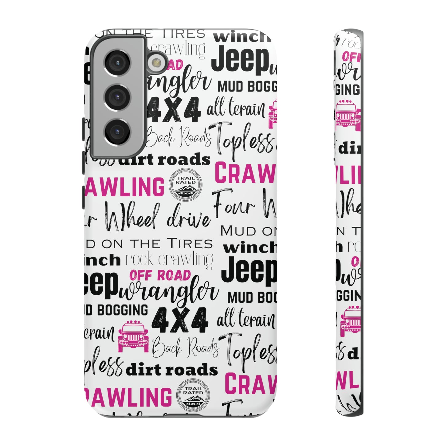 Off Road Subway Art Splash of Pink Protective Phone Case for Iphone, Samsung and Google Phones