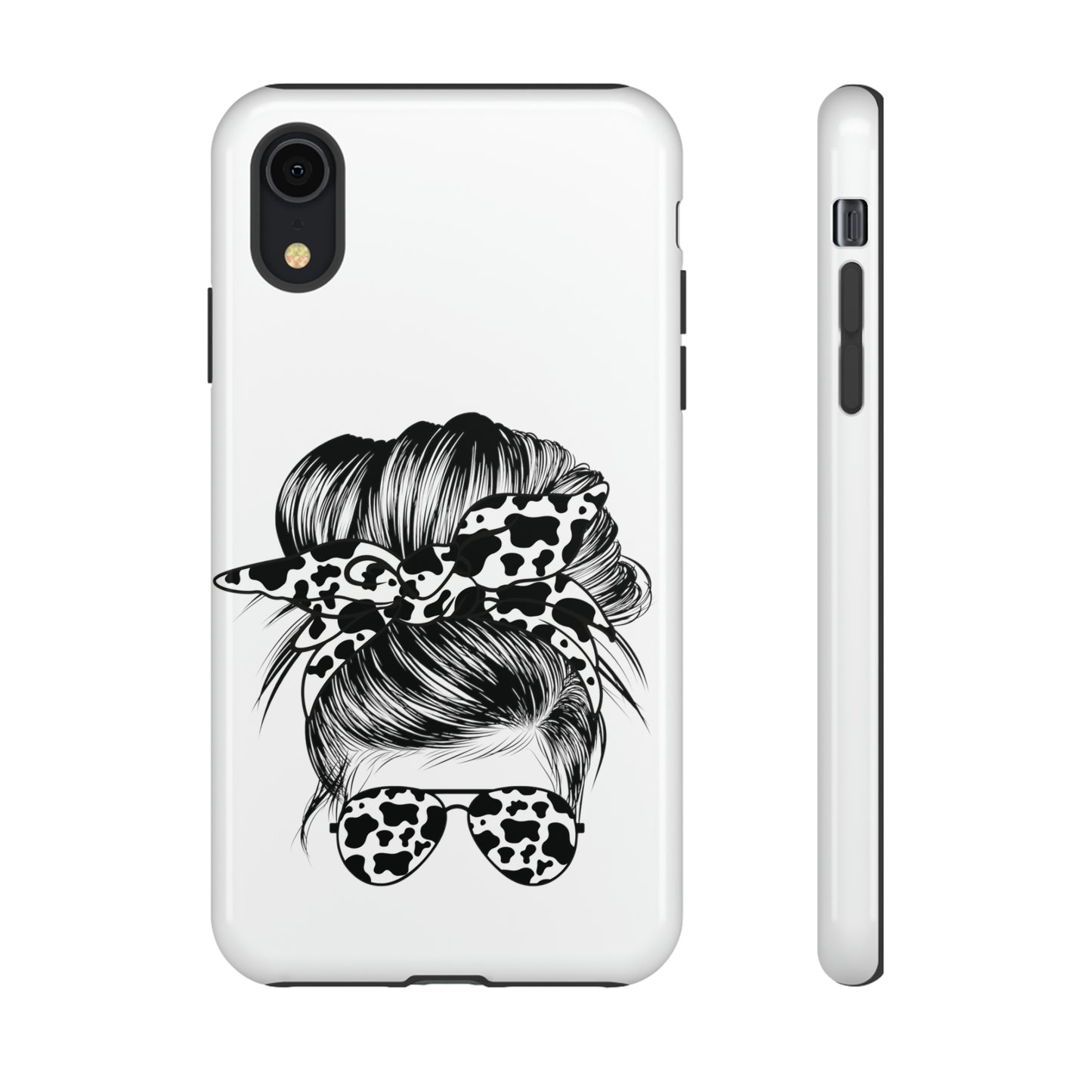 Cow Print Woman Mom Wife Protective Phone Case for Iphone, Samsung and Google Phones