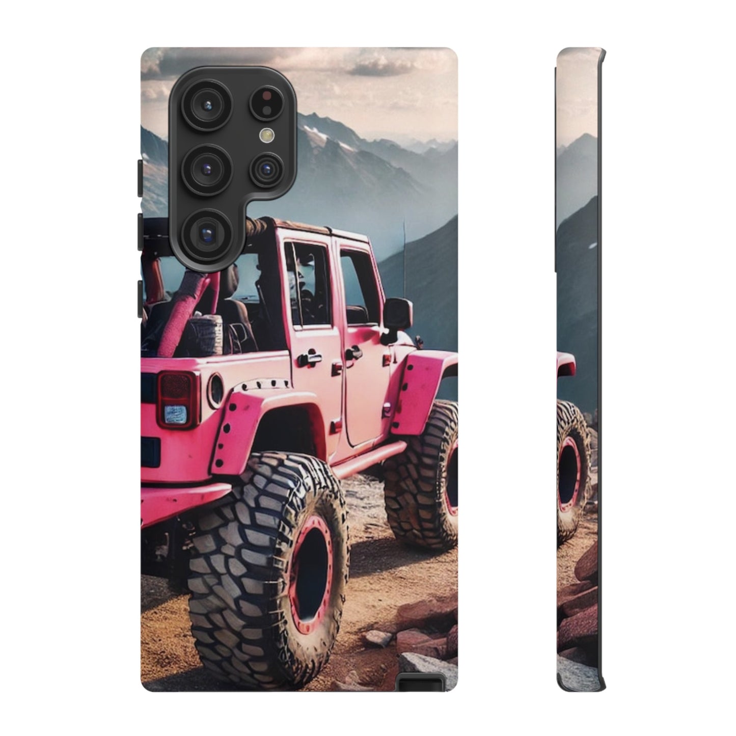 Pink Jeep Protective Phone Case