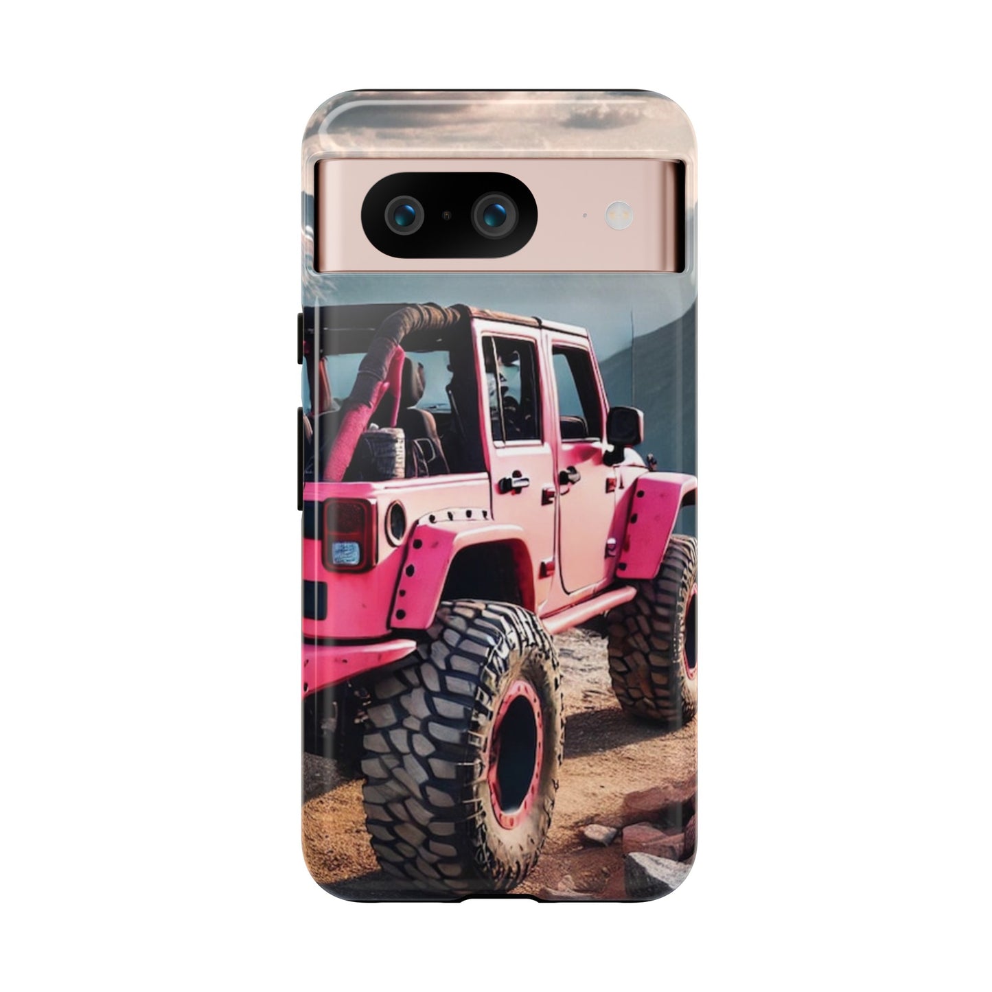 Pink Jeep Protective Phone Case