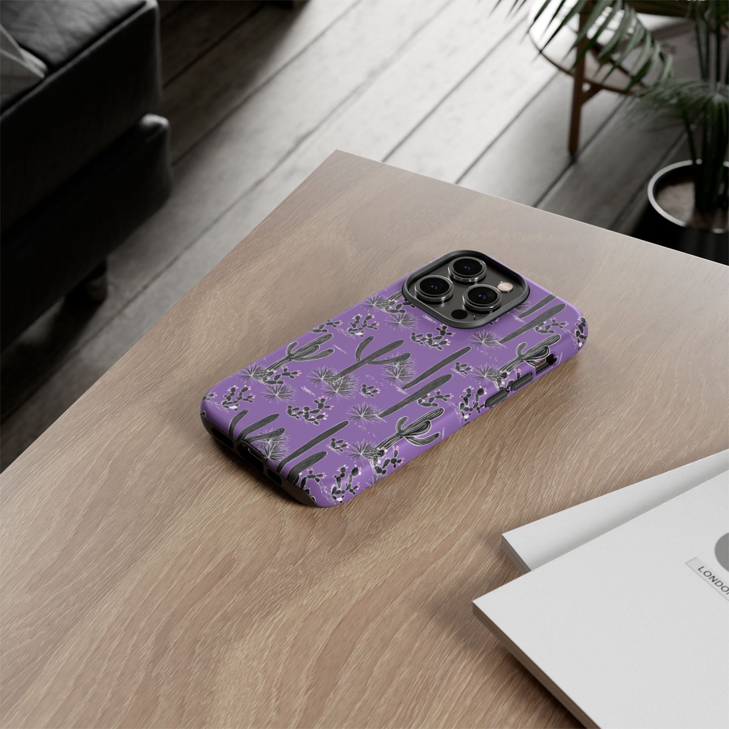 Purple Cactus Love Phone Case