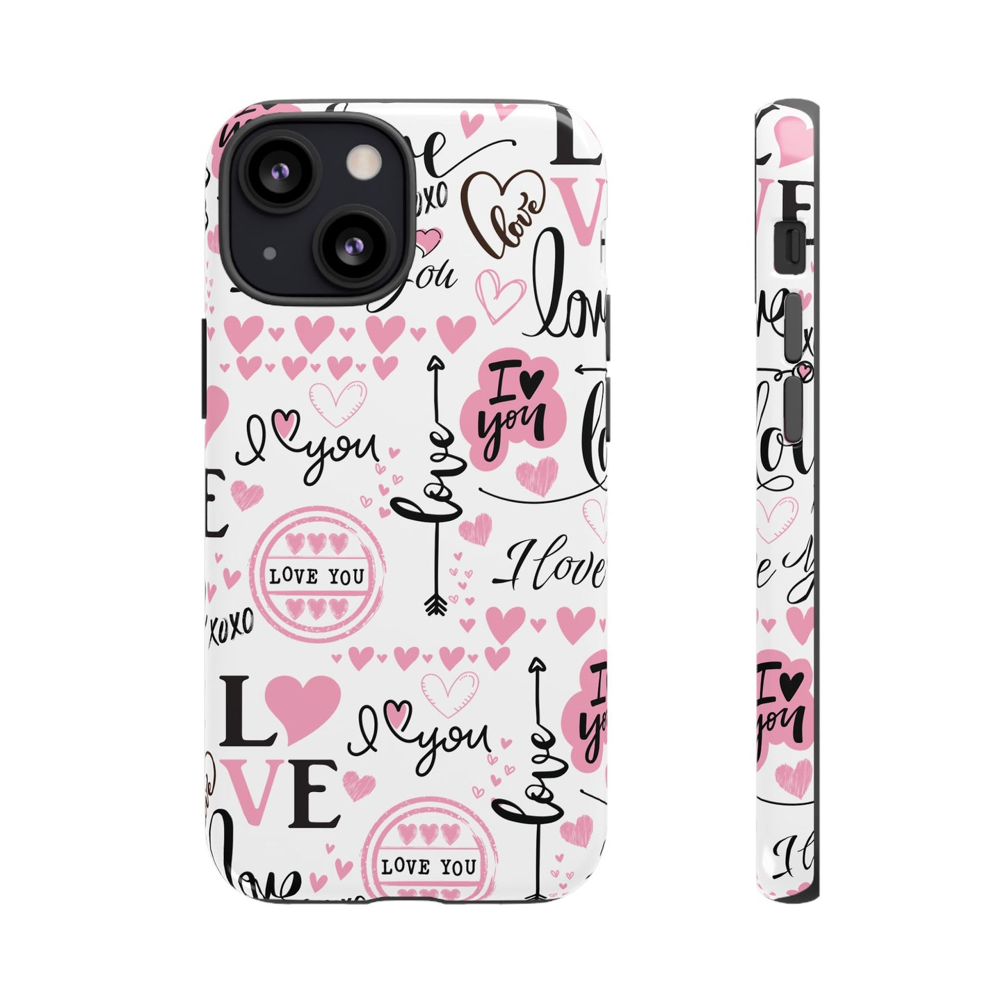 Valentine Love Pink Protective Phone Case for Iphone, Samsung and Google Devices