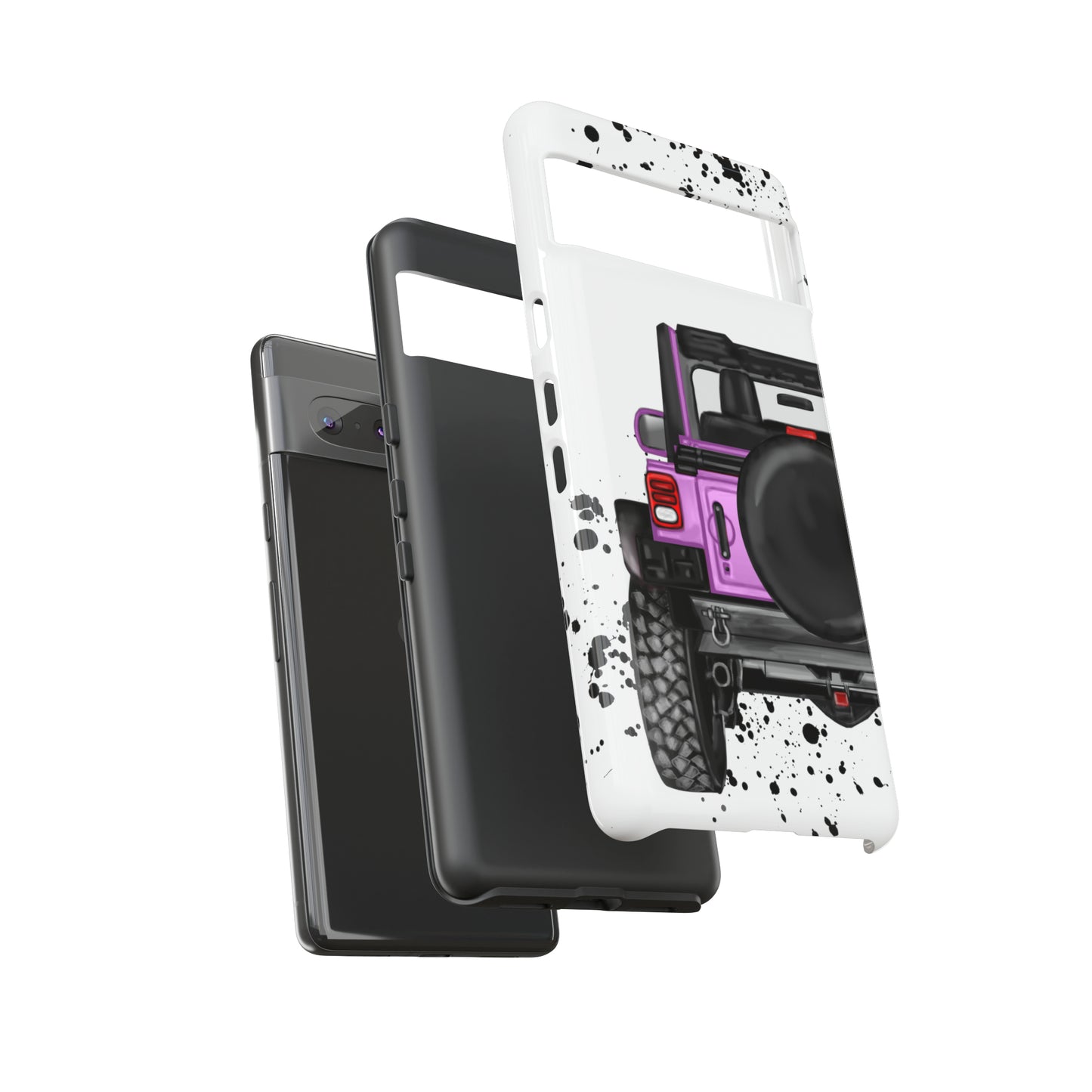 Off Road Life Charcoal Pink/Light Purple Protective Case for Iphone, Google and Samsung