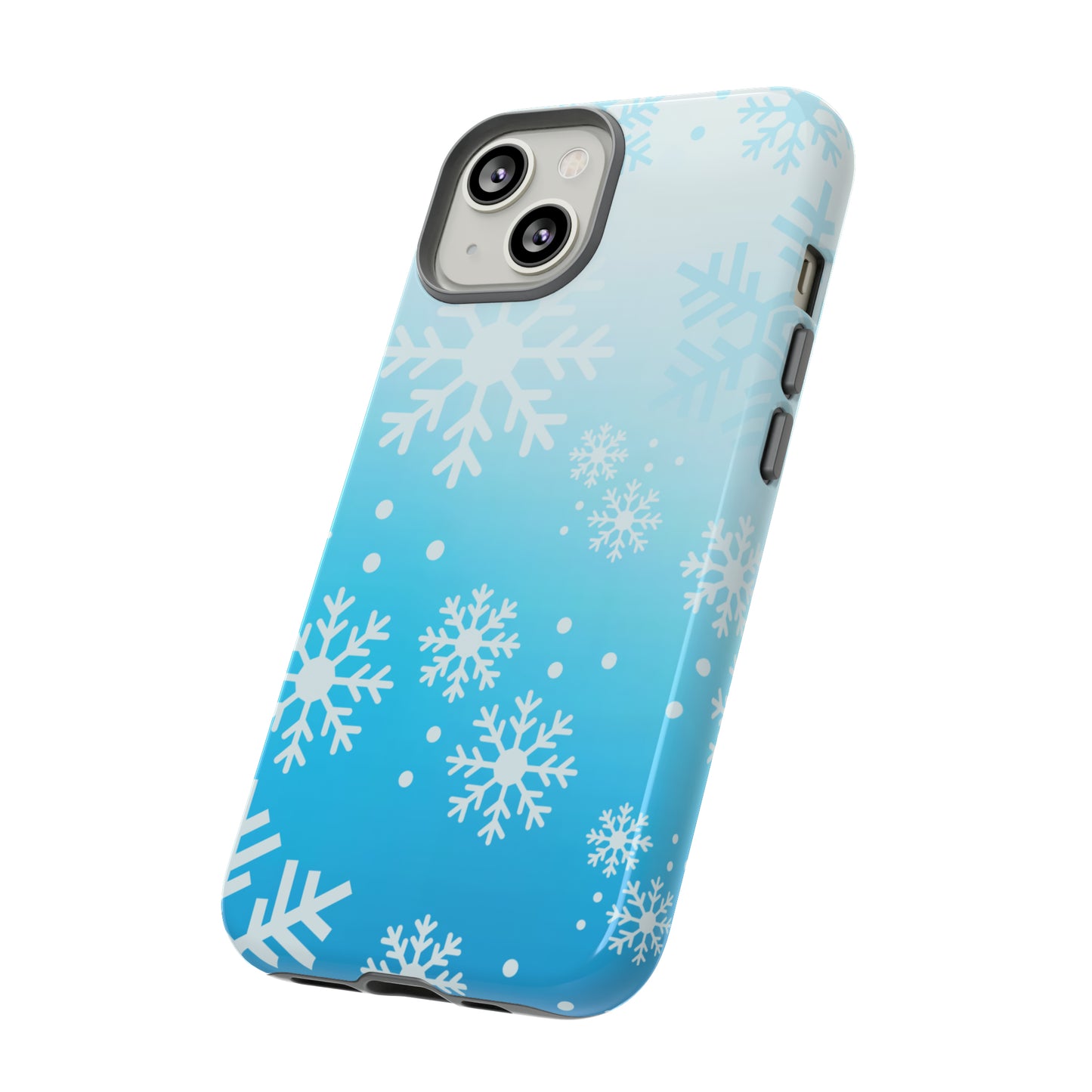 Winter, frozen, snowflake ombré protective phone case for Google, Samsung and IPhone