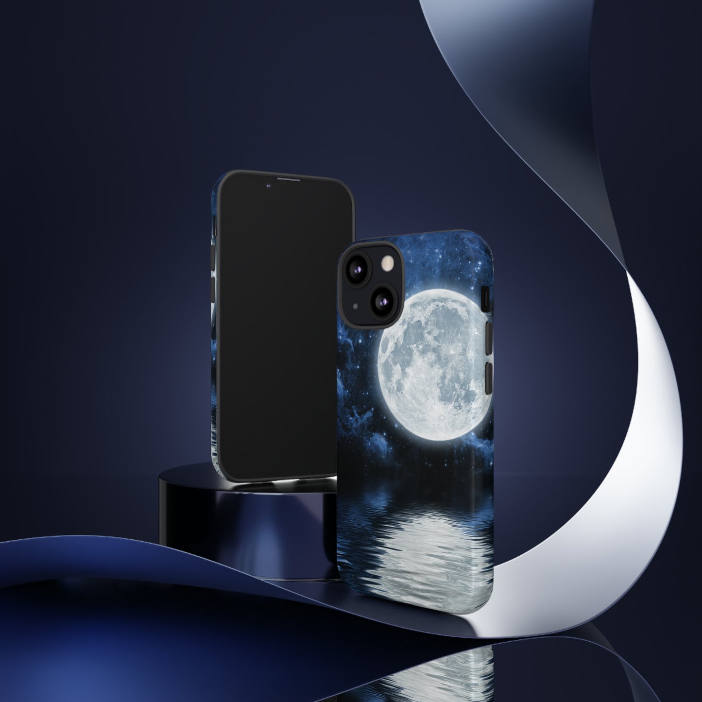 Moon Reflection Protective Phone Case for IPhone, Google and Samsung Phones