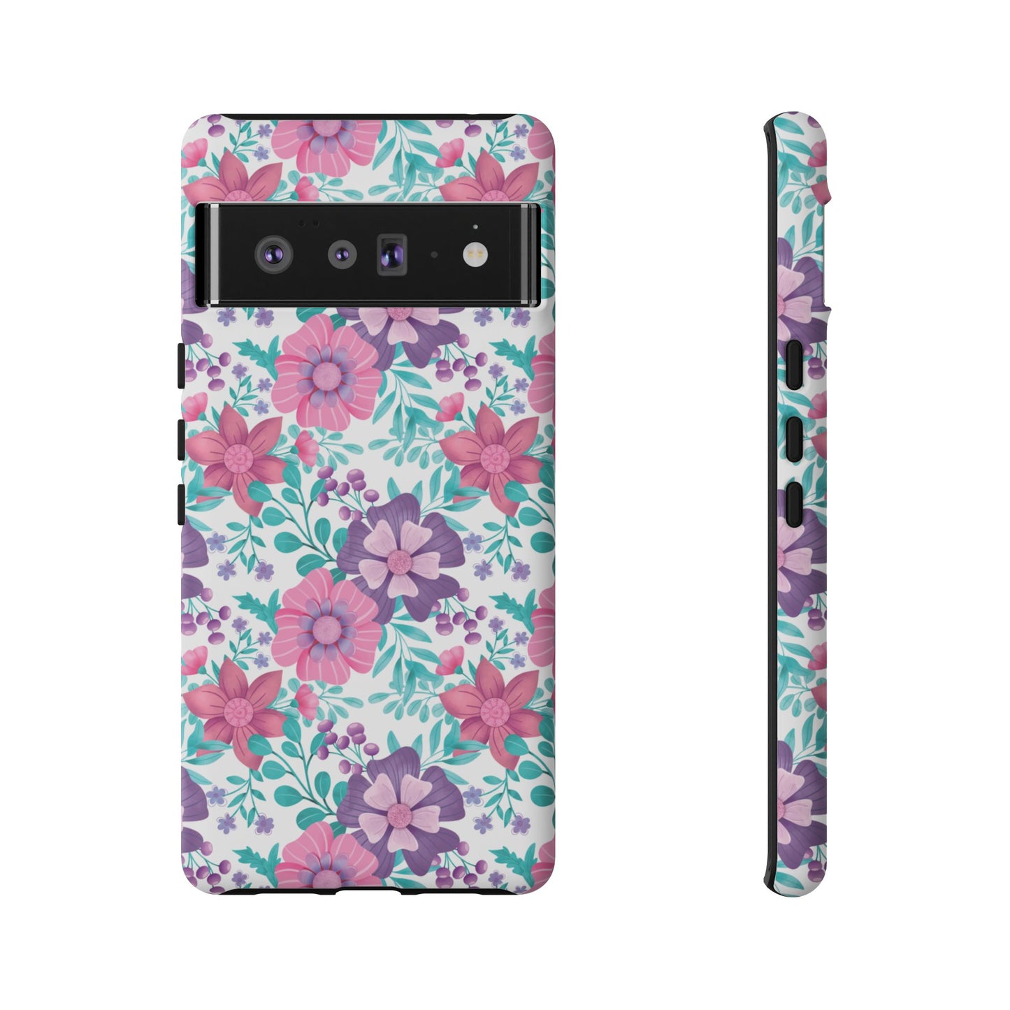 Pastel Flowers Protective Phone Case