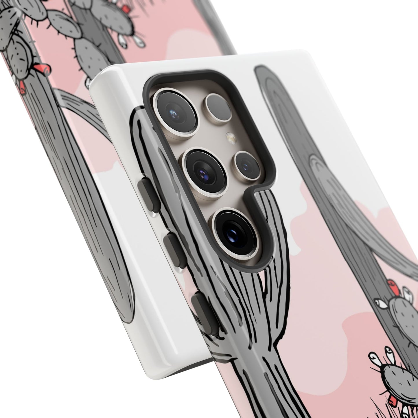 Pastel Cactus Sunset Protective Phone Case