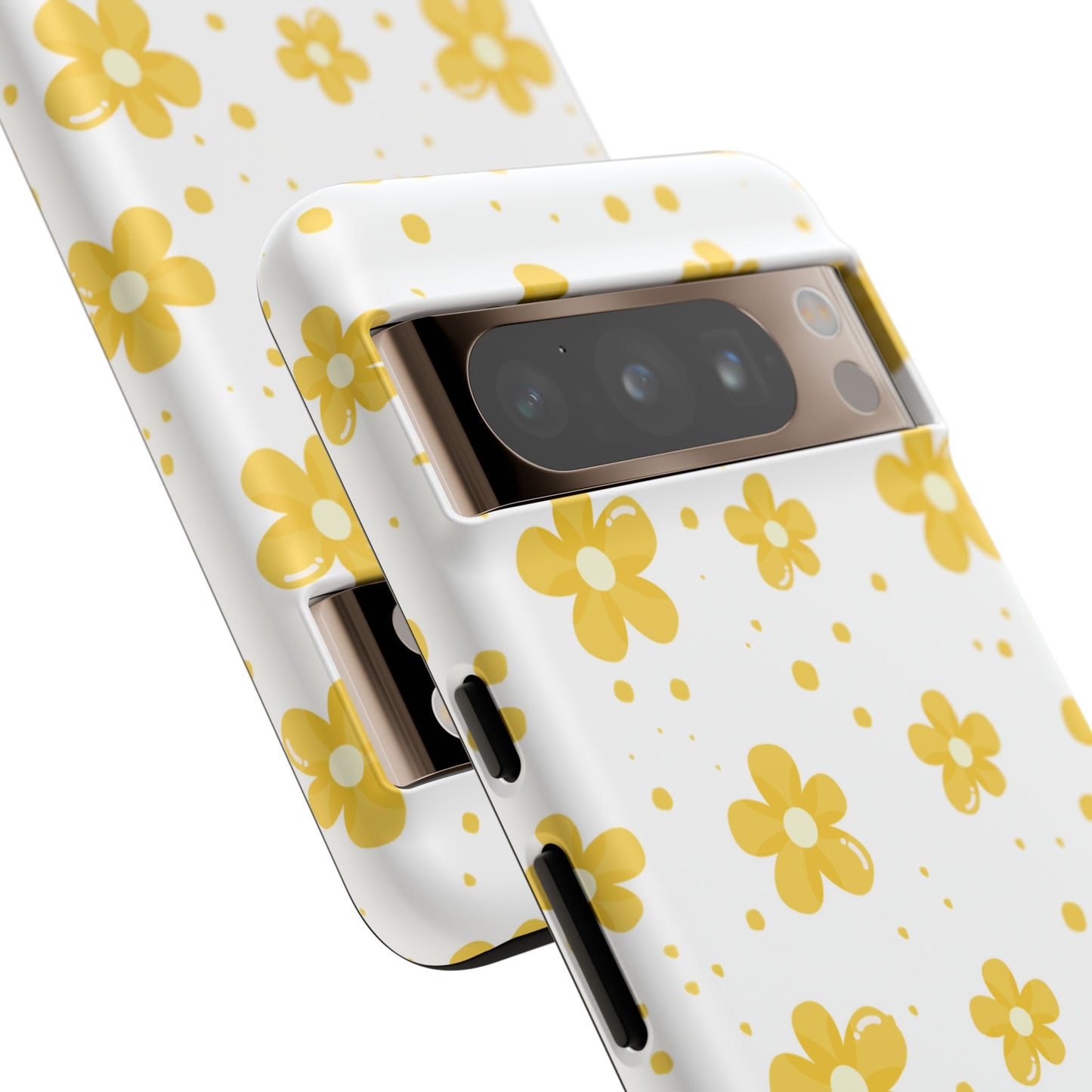 Yellow Flowers Protective Phone Case for Google, Apple and Samsung Phones