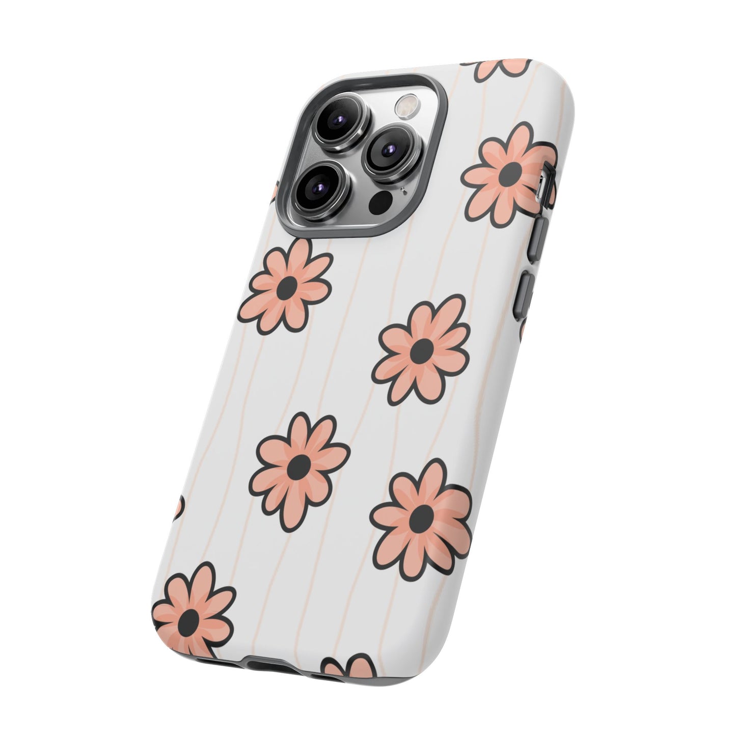 Pink Flowers Protective Phone Case