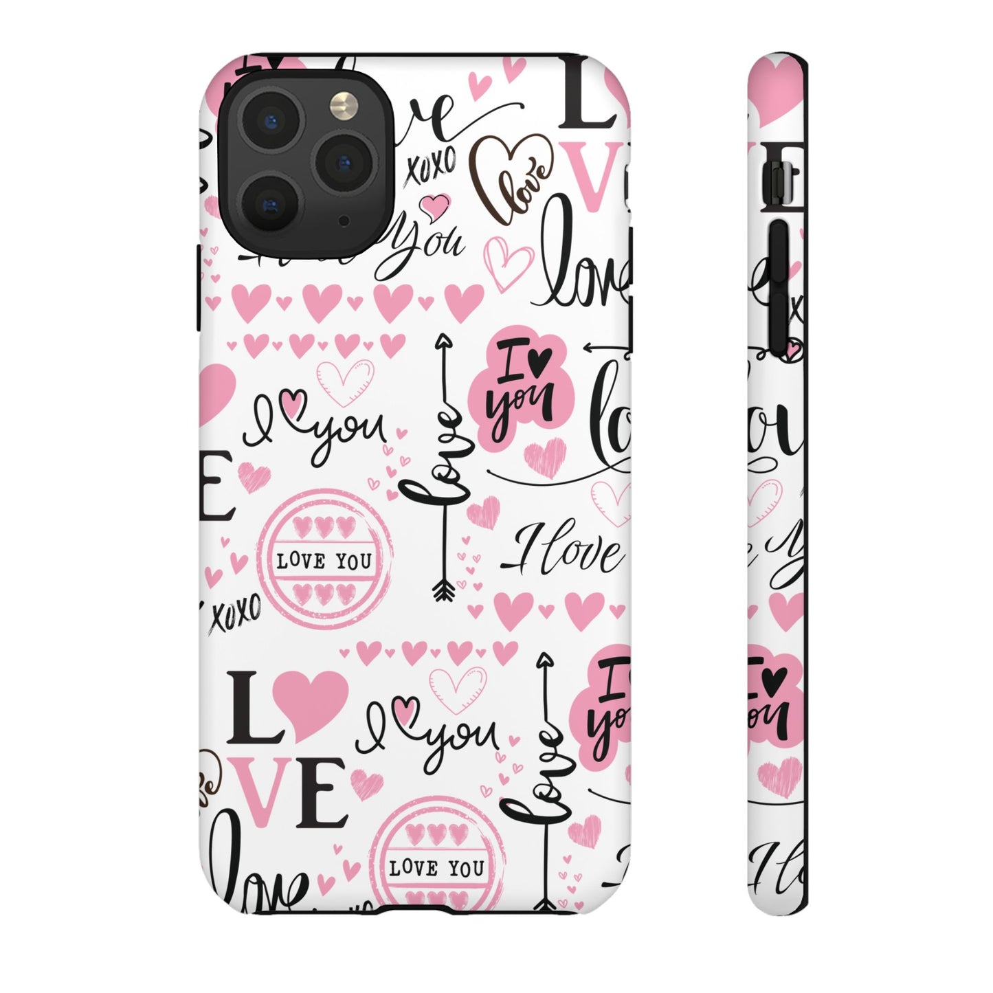 Valentine Love Pink Protective Phone Case for Iphone, Samsung and Google Devices