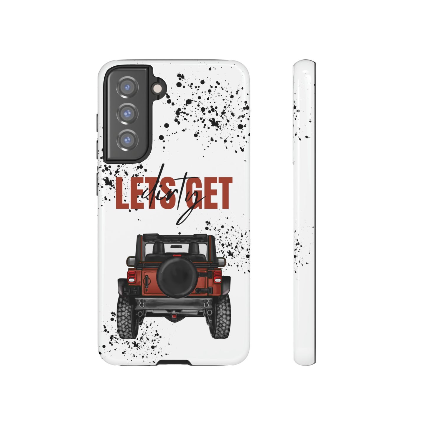 Lets Get Dirty Splatter Rust Protective Phone Case