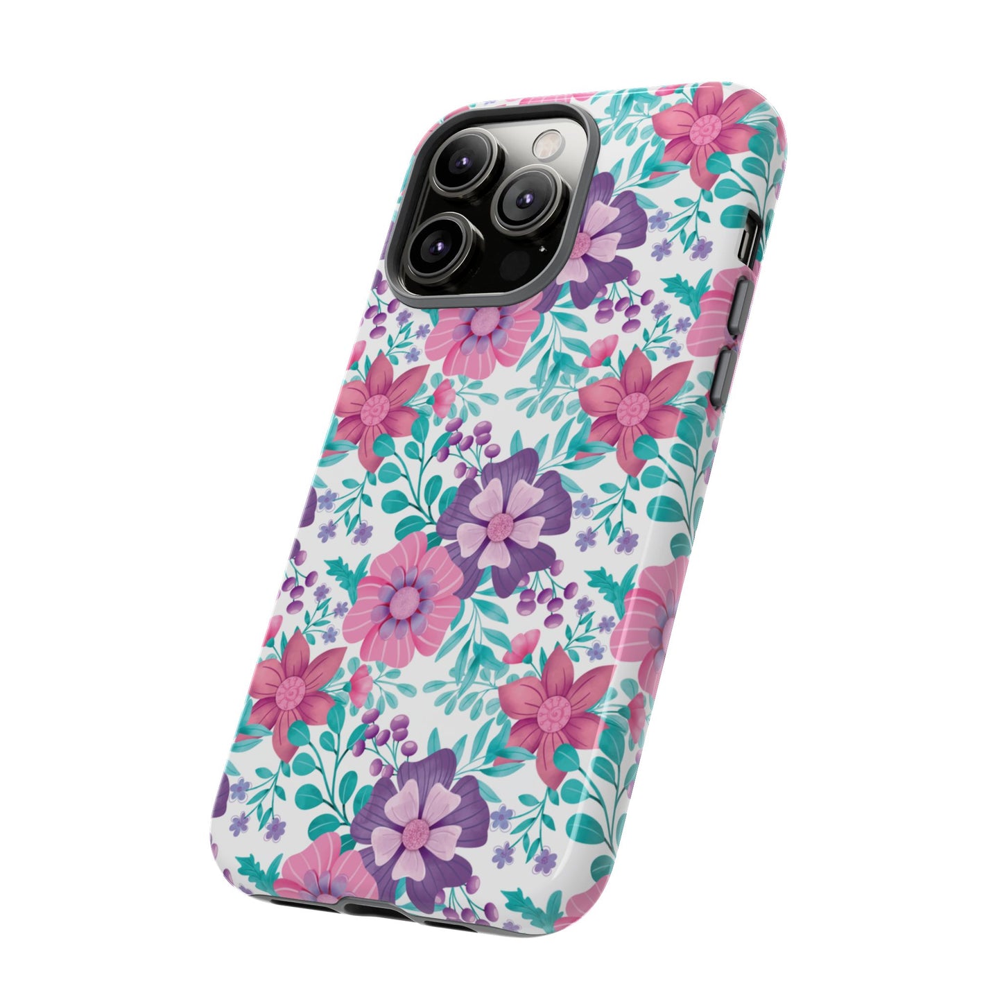 Pastel Flowers Protective Phone Case