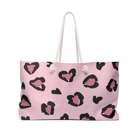 Pink Leopard Weekender Bag