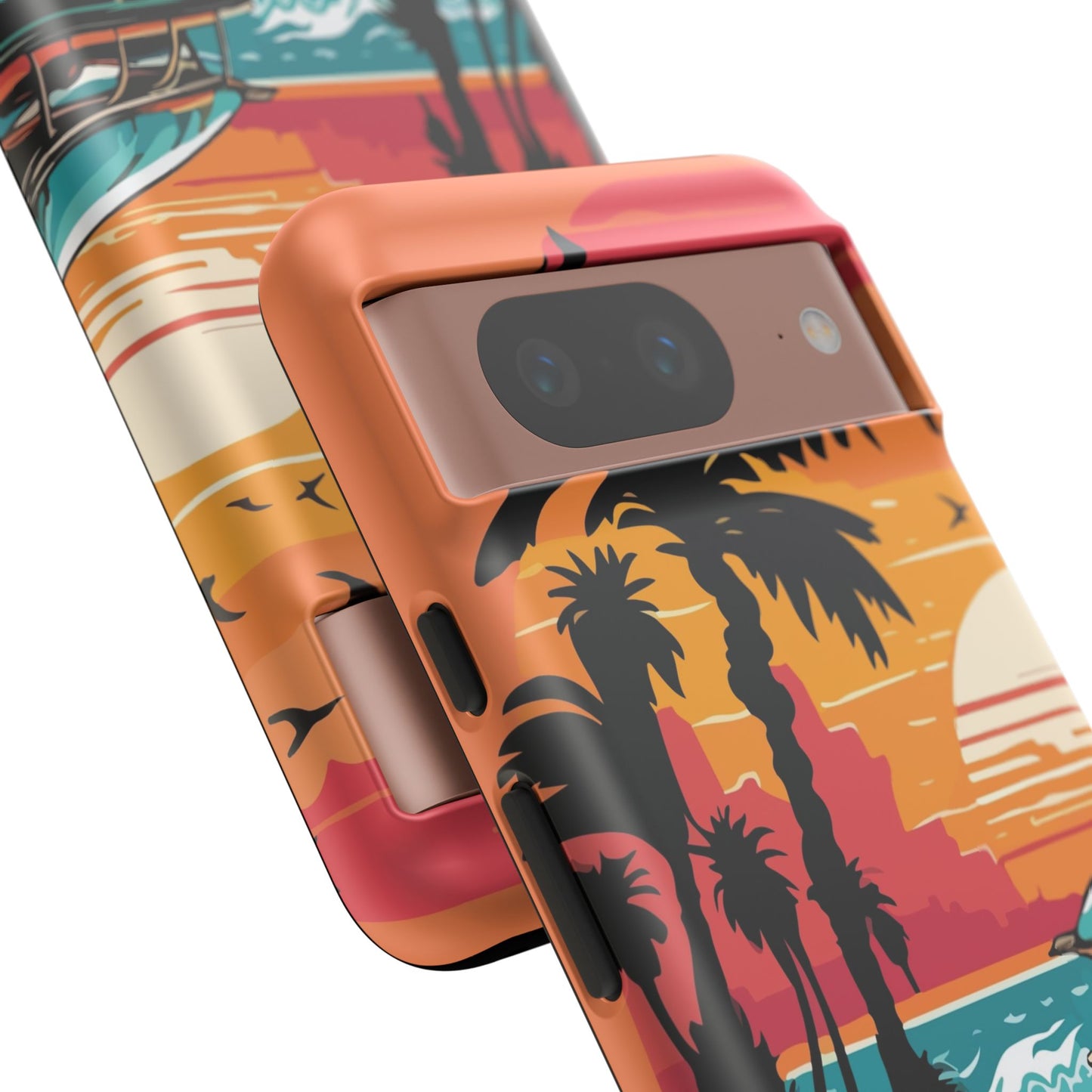 Summer Retro Sunset Protective Phone Case