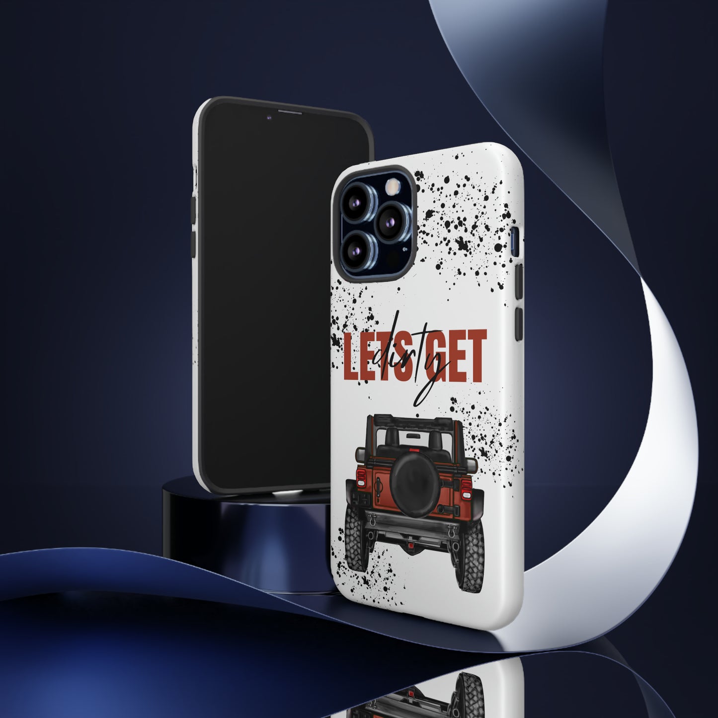 Lets Get Dirty Splatter Rust Protective Phone Case