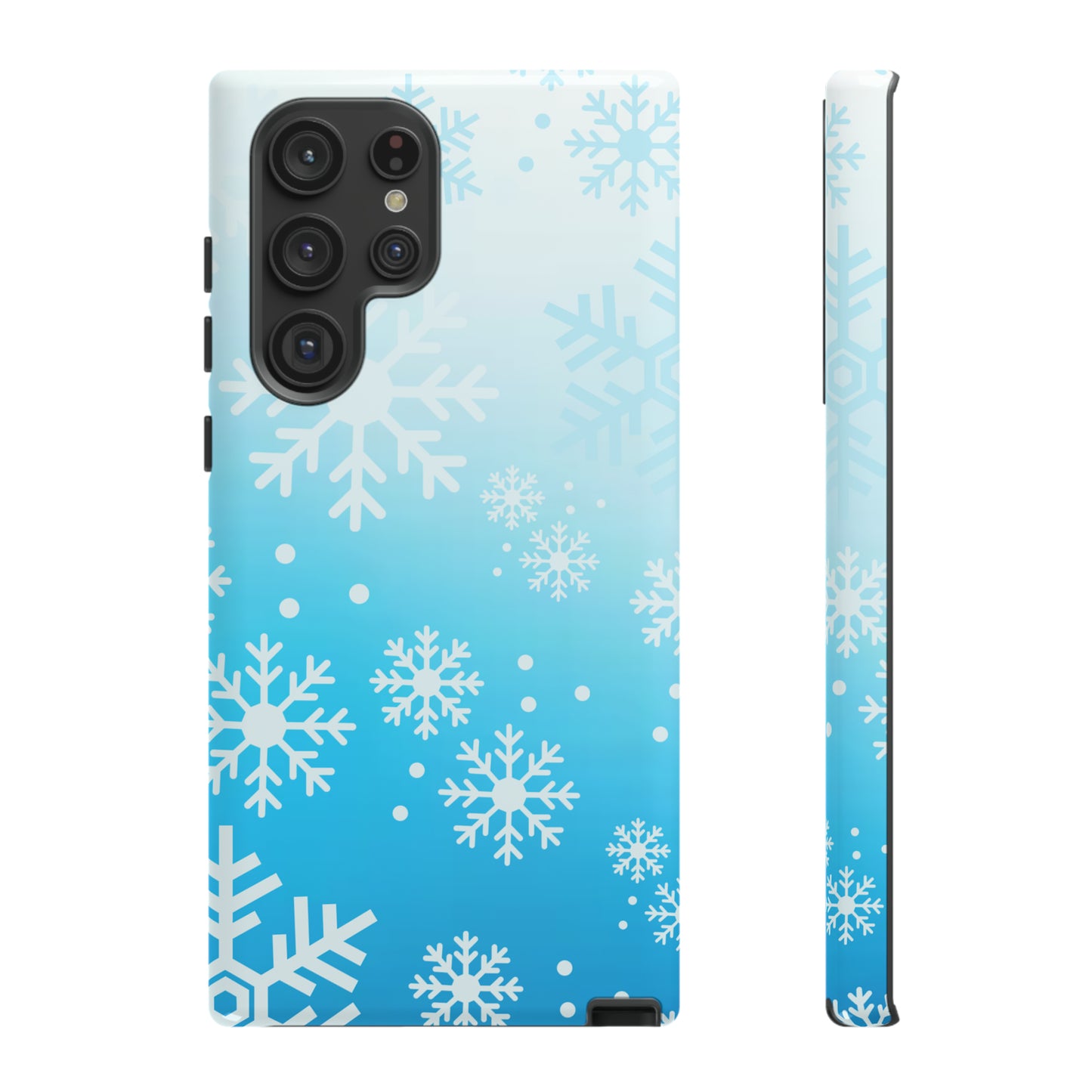 Winter, frozen, snowflake ombré protective phone case for Google, Samsung and IPhone