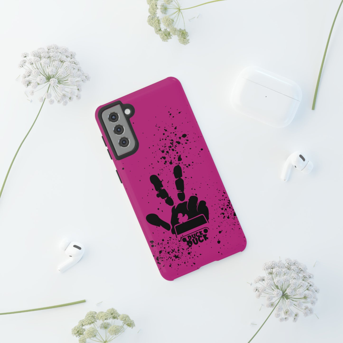 Duck Duck Hot Pink Protective Phone Case for IPhone, Samsung and Google Phone