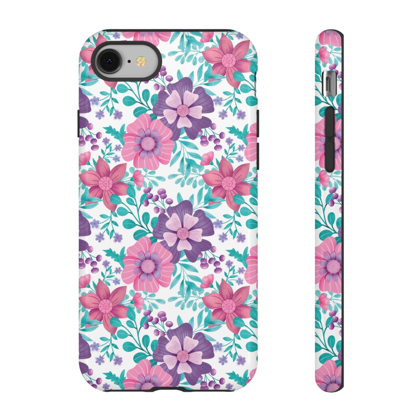 Pastel Flowers Protective Phone Case