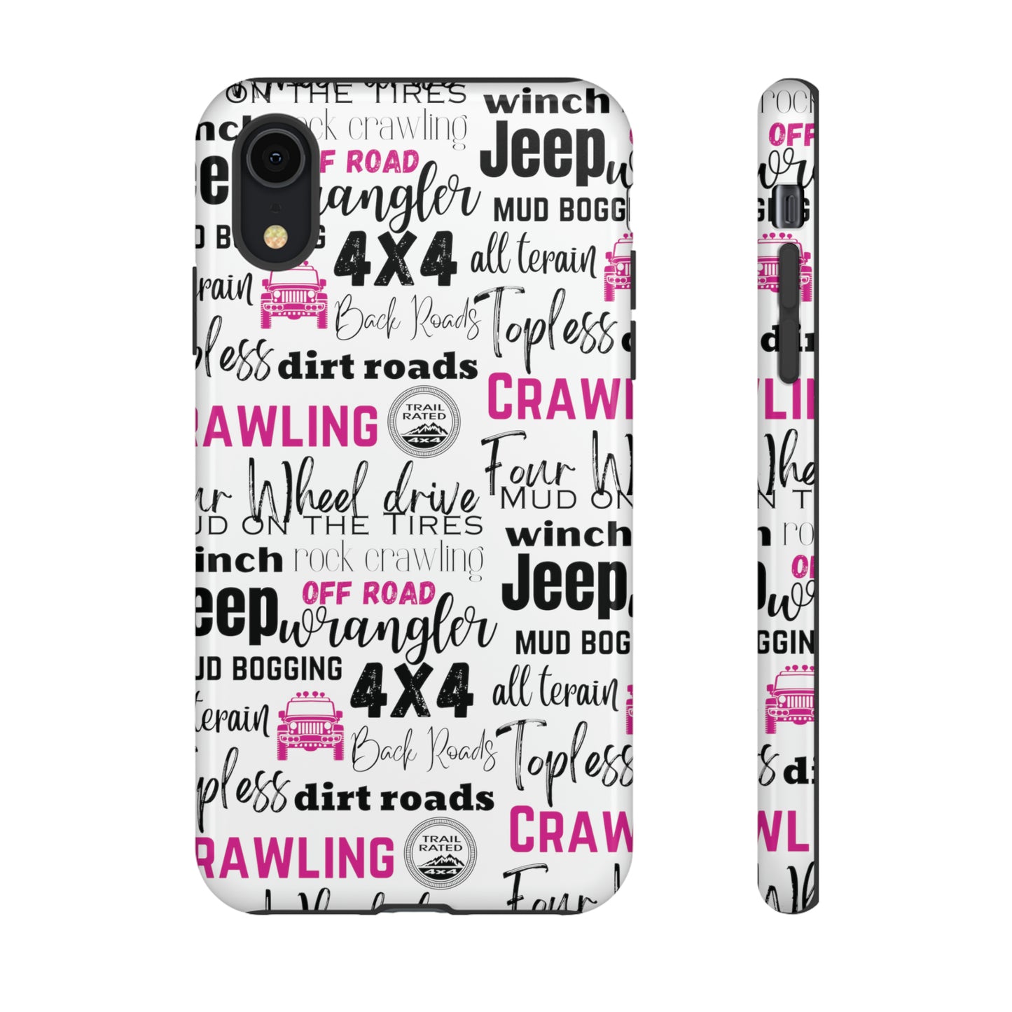 Off Road Subway Art Splash of Pink Protective Phone Case for Iphone, Samsung and Google Phones