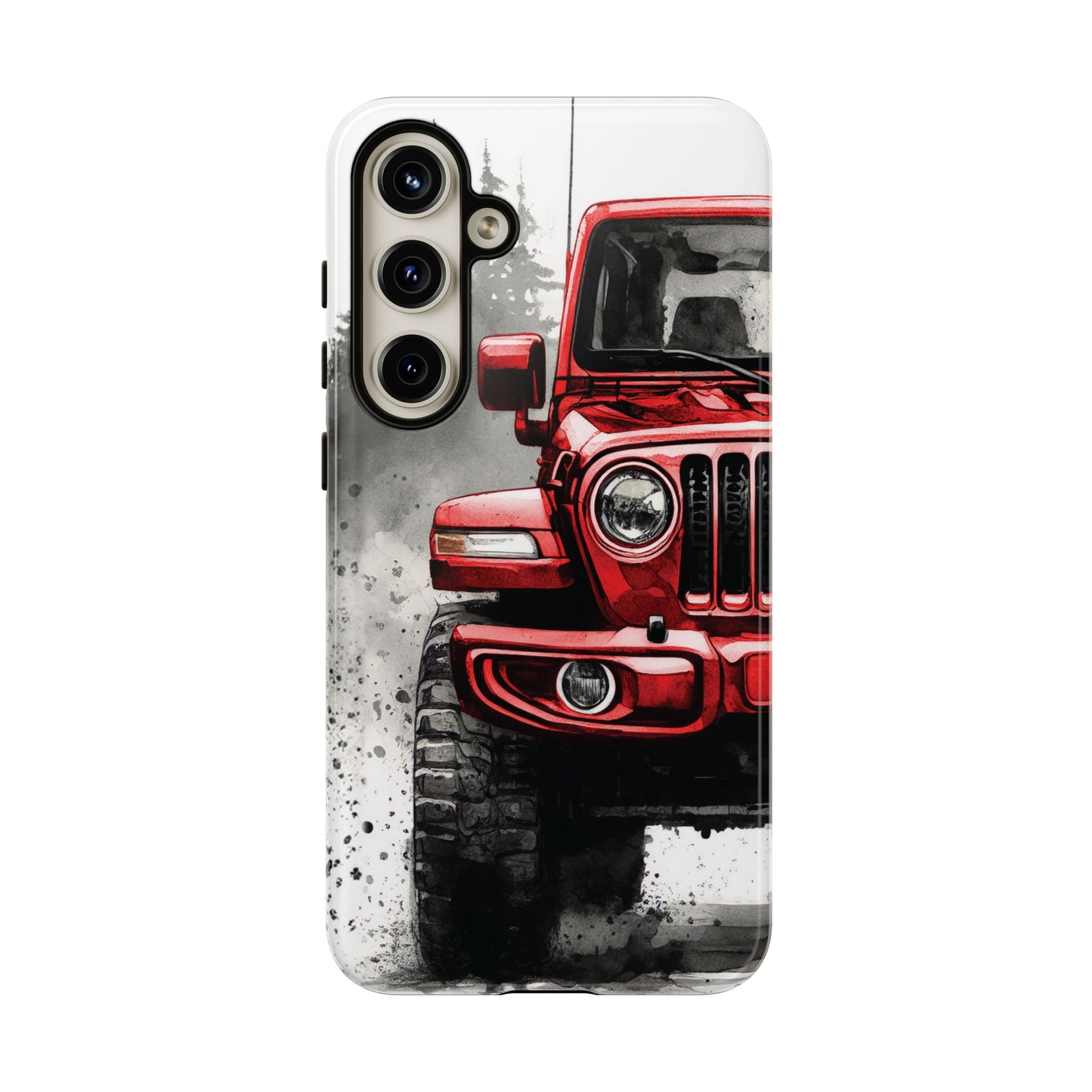 Off Road Love Red Wrangler Protective Phone Case for Iphone, Samsung and Google Phones