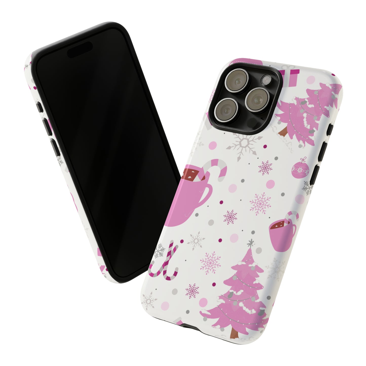 Pink Christmas Protective Case for Iphone, Samsung and